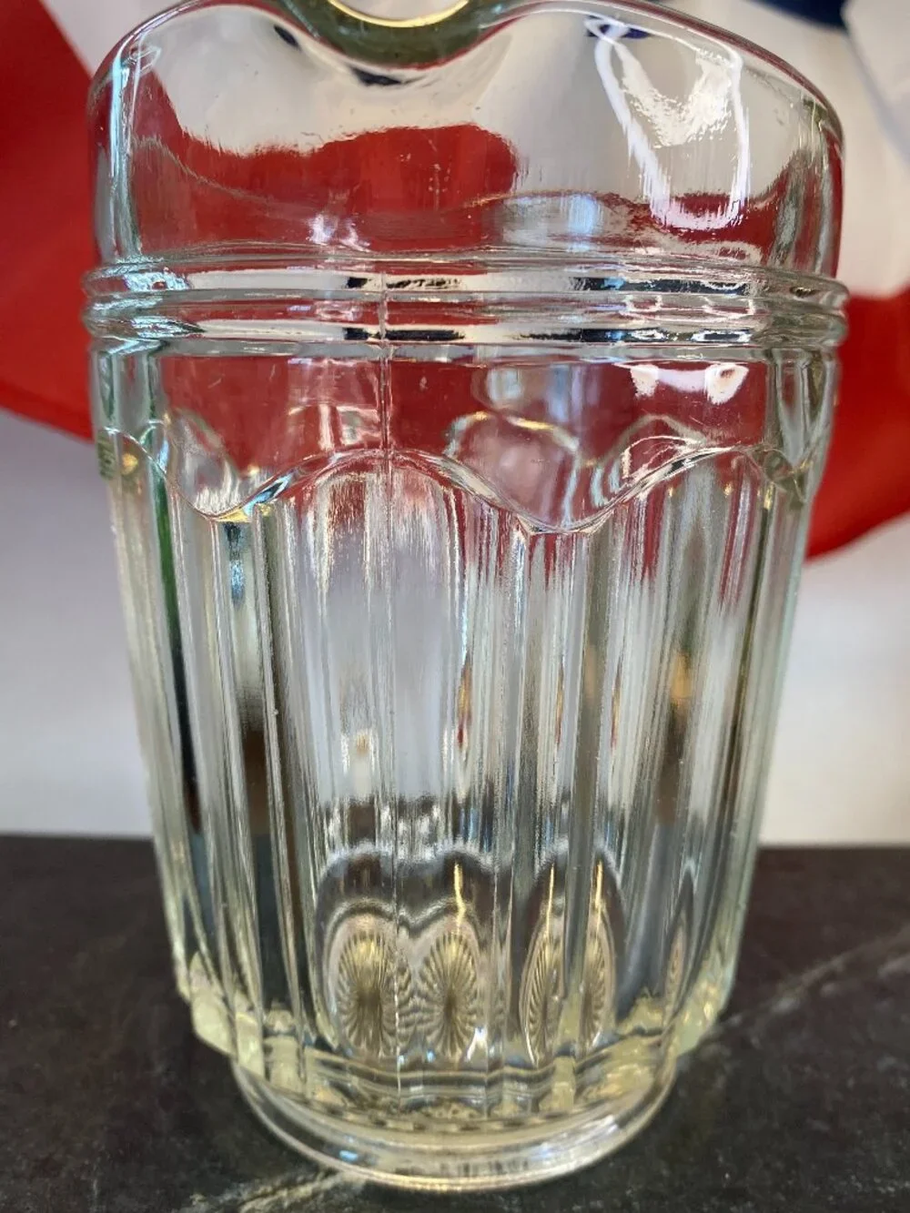 Vintage 1930's Anchor Hocking Colonial Glass Large Creamer/Small Juice Pitcher